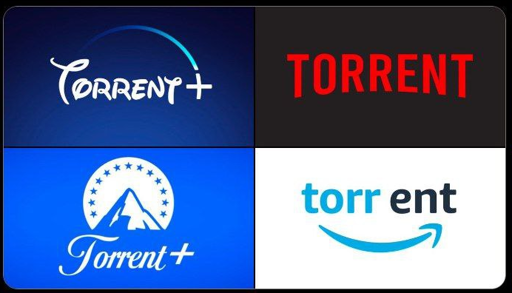 an image of the word "torrent" in the style of logos for Disney+, Netflix, Paramount Plus, and Amazon Prime Video